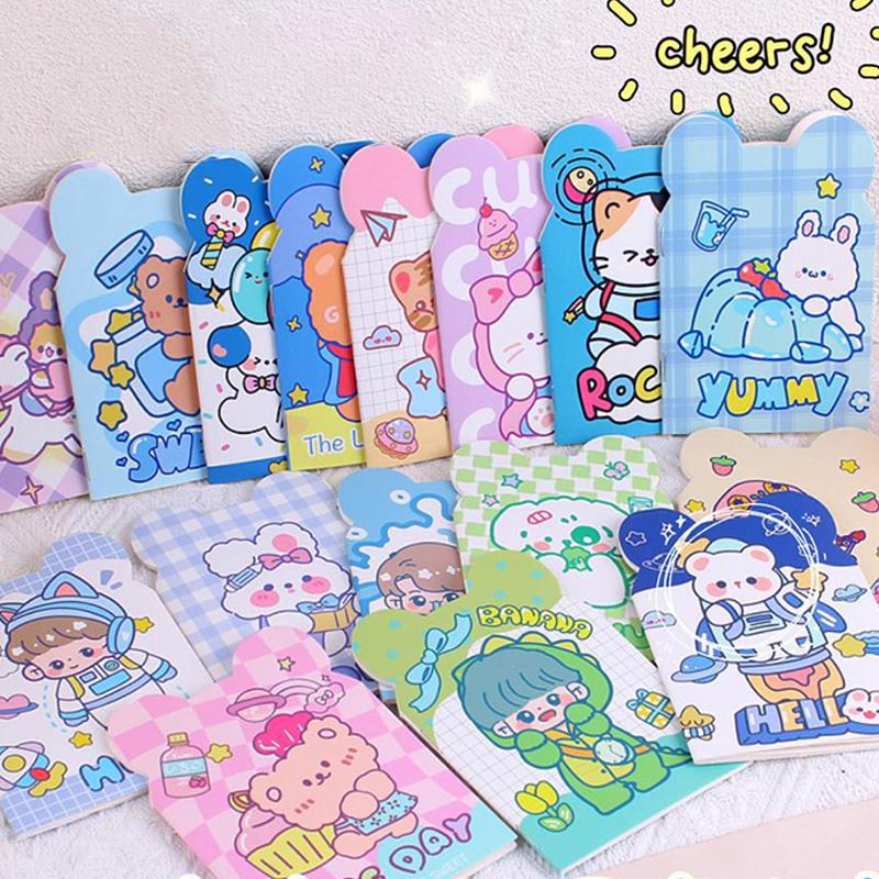 10/20Pcs Cartoon Portable Mini Notebook Daily Planner Notepad Kawaii Cute Notepad Office Supplies Student Stationery Gifts