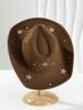 Popular Women's Fashion Light Luxury Top Hat Rhinestone Star Sequined Accessories Elegant Party Party Dance Wear