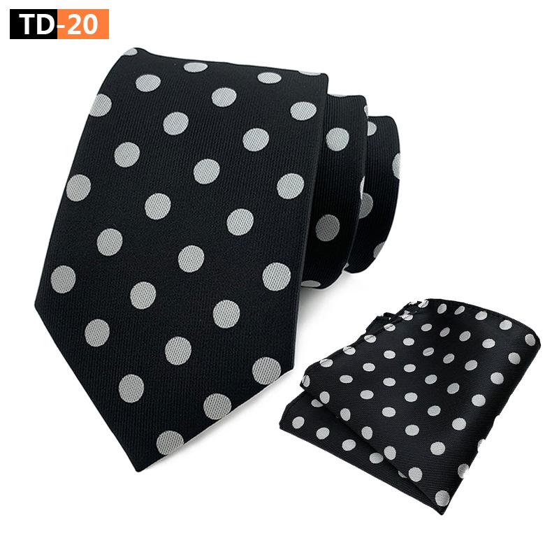 Suit Polka Dot Polka Dot Elegant Atmospheric Suit Tie Pocket Towel Suit