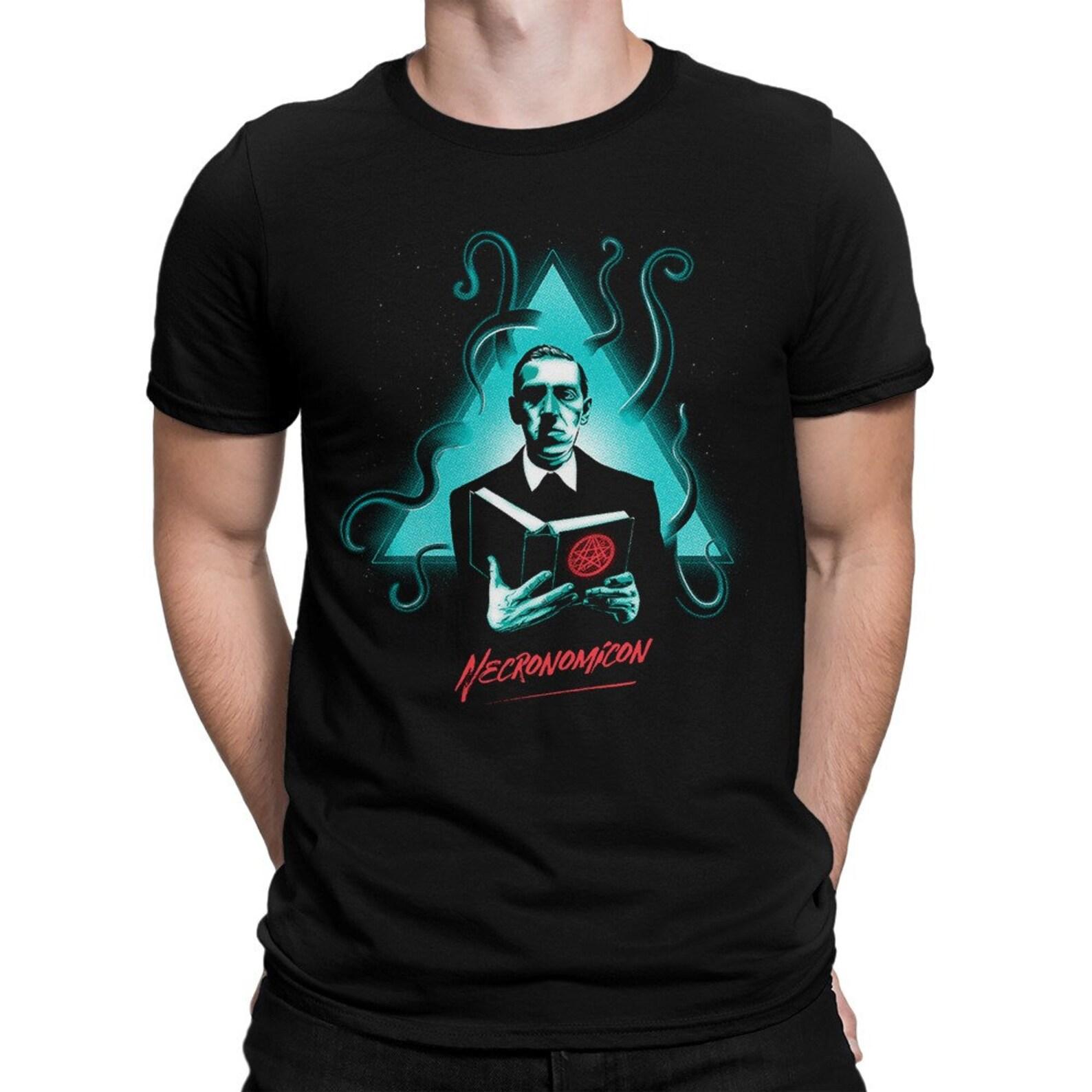 H. P. Lovecraft Necronomicon T-Shirt, Men s and Women s Sizes (drsh-137) L