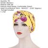 Women Headwrap Flower Print Braid Lady Stretchy No Brim Indian Hat for Four Seasons