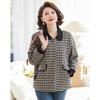 Past Mid-Aged Women's Plaid Lapel Jacket