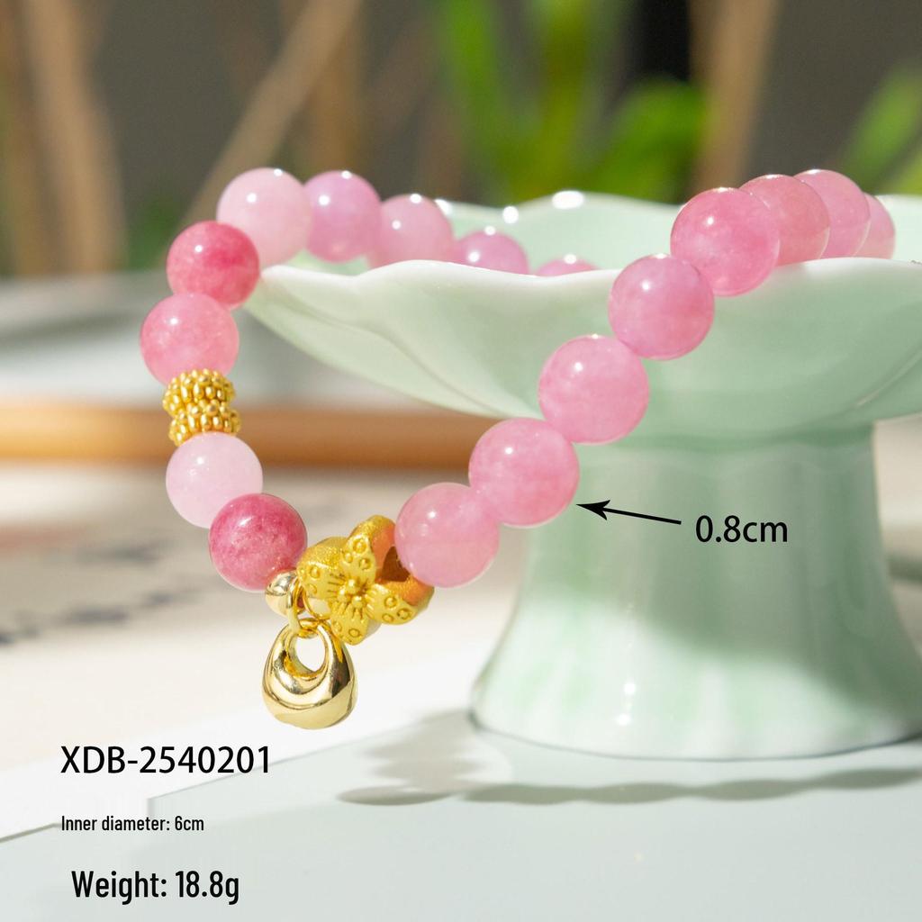 Elegant Crystal Stone Beaded Bracelet: Versatile DIY Jewelry In New Chinese Style for Women