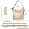 FUKUYIN Women's 3-Way Leather Tote Bag with 3 Straps, Large Capacity, ShoulderCrossbody Bag, Stylish, Simple, and Lightweight, Perfect for Commuting