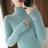 Women's Knit High Neck Sweater - Autumn/Winter Thick Ribbed Slimming Knitwear