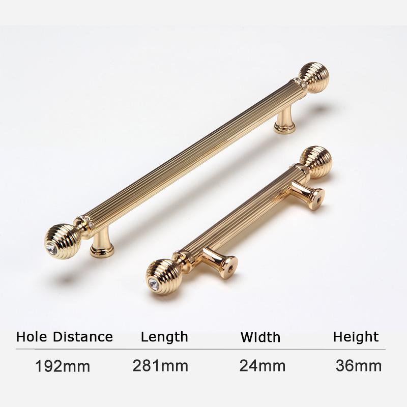 NAIERDI Crystal Glass Cabinet Handles Zinc Alloy Gold Knobs Black Kitchen Door Handle Drawer Cupboard Pulls Furniture Hardware