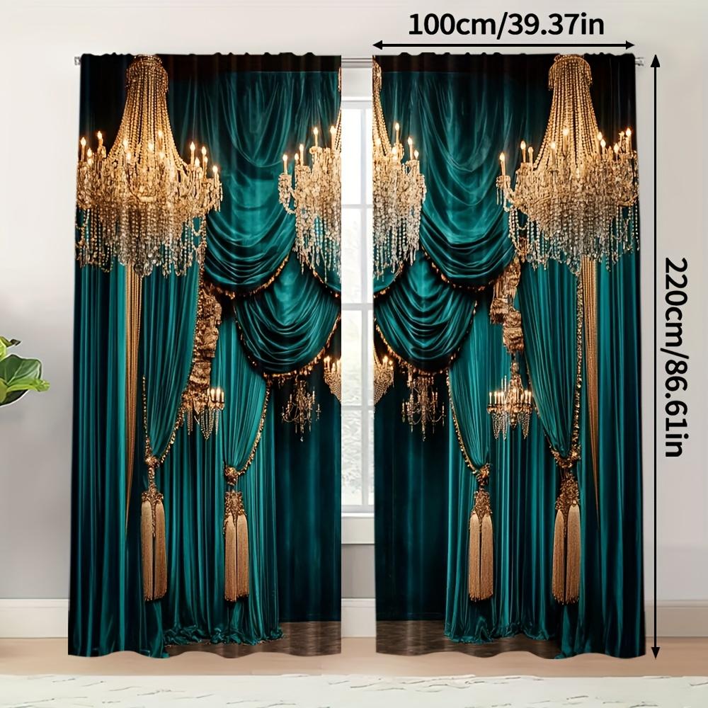 2 bucăți de perdele imprimate cu fundal fals la modă, dimensiune 30*65, dormitor și living, decorațiune pentru casă, decorațiune cameră