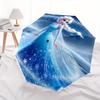 Elsa,Frozen Themed folding umbrella, the best choice for gift giving, 8 ribs, casual, durable, lightweight and portable travel umbrella, sui