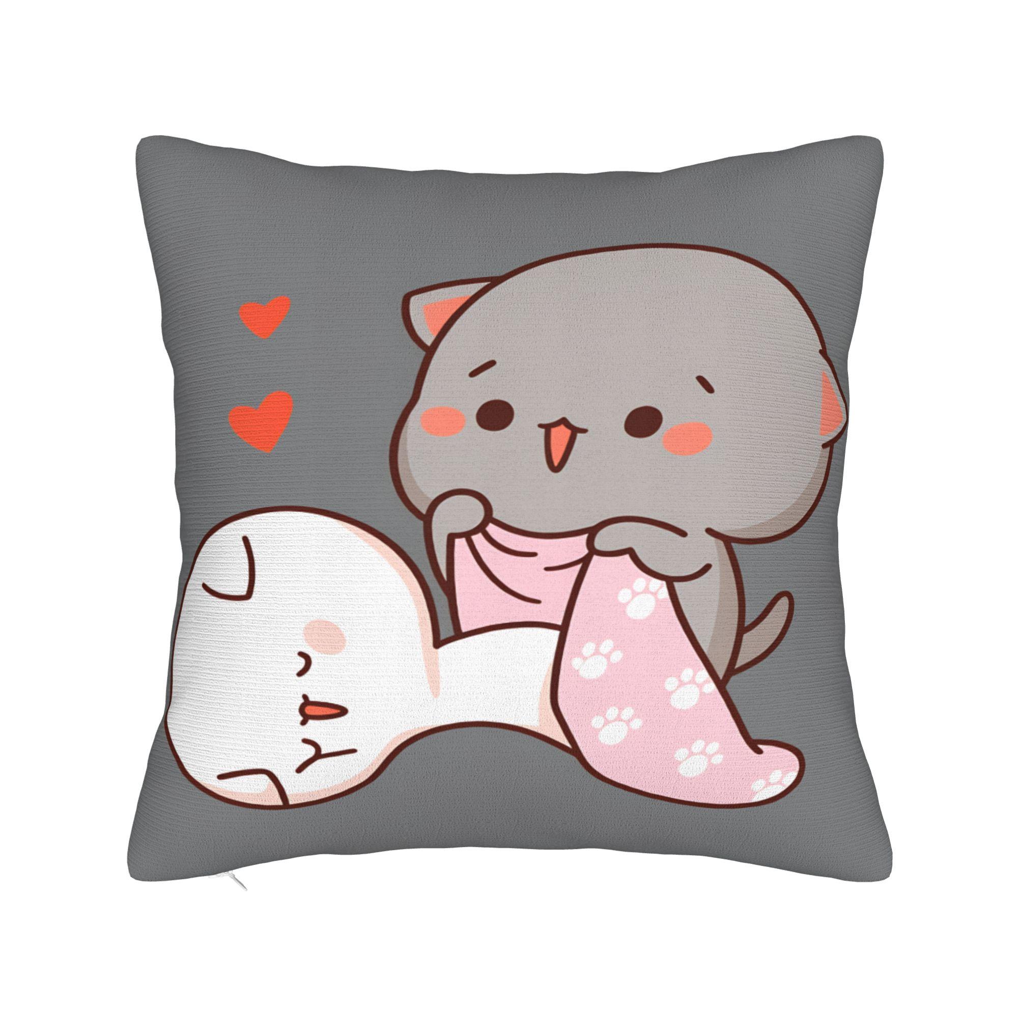 

Pillow Cover Dudu Bubu Retro Trendy Pillow Case For Sofa Car Home Decor Pillowcases 12x12Inch