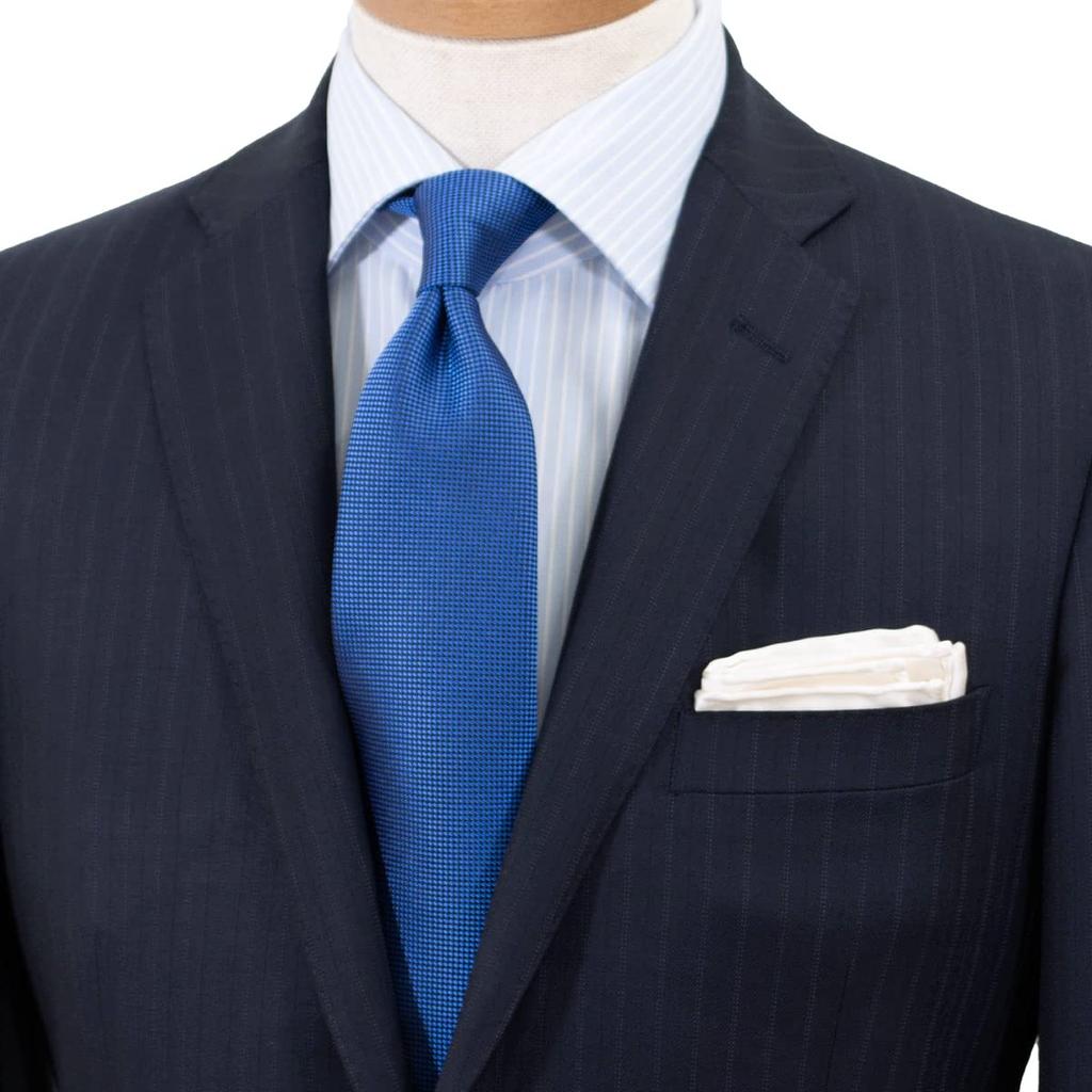 Kyoto Made in Solid Job Present [Milano Alpha] Tango-made Necktie, Japan, 100% Silk, Stylish, Men's, Blue, jpmj-03, Father's Day, Hunting, Wedding,