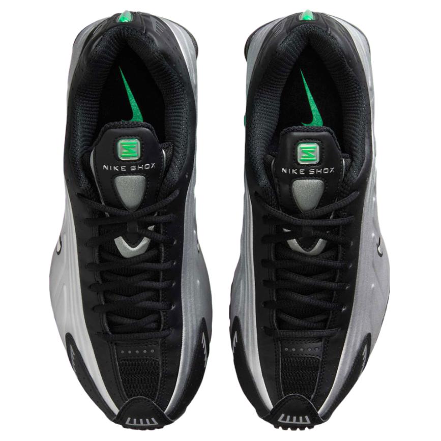 Nike Shox R4 Green Men Sneakers Silver Black Metallic-Silver HQ1988-006