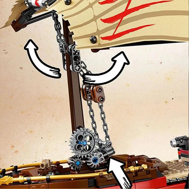 Bounty Ship Building Blocks Dragon Boat Monastery Bricks Toys for Boy Children Birthday Gifts