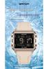 SANDA Men's Luminous Waterproof Sports Watch - Square Design with Multifunctional Countdown Timer