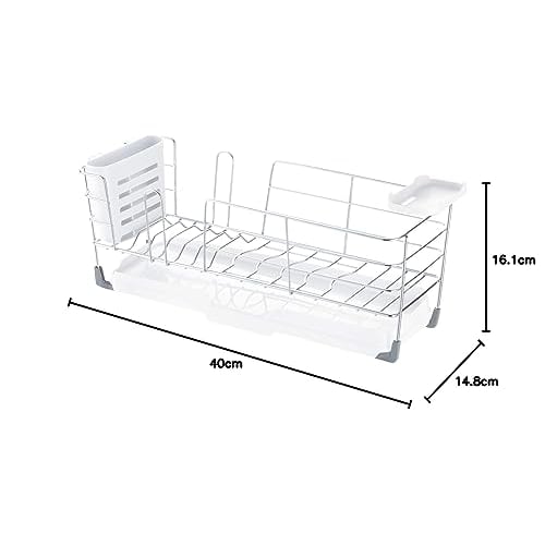 Richell Silicone Dish Drainer, White, Shelly, Wire Dish Drainer Set S, Vertical/Horizontal Use, Antibacterial