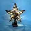 LED Glittering Rattan Wrought Iron Christmas Tree Topper Ornament
