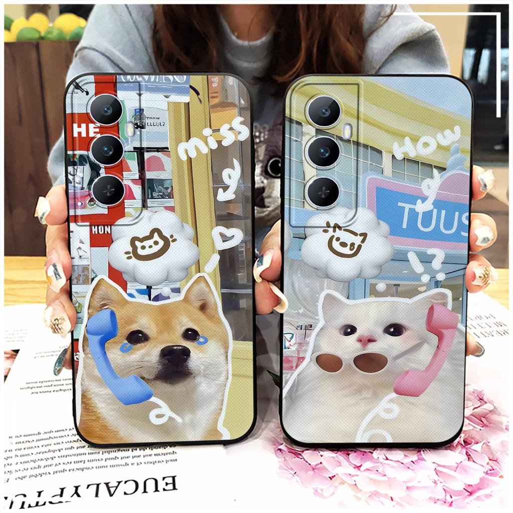 Dirt-resistant Phone Pouch Phone Case For Realme C65 Anti-dust Silicone Durable Soft case Cartoon Protective Couple Cute