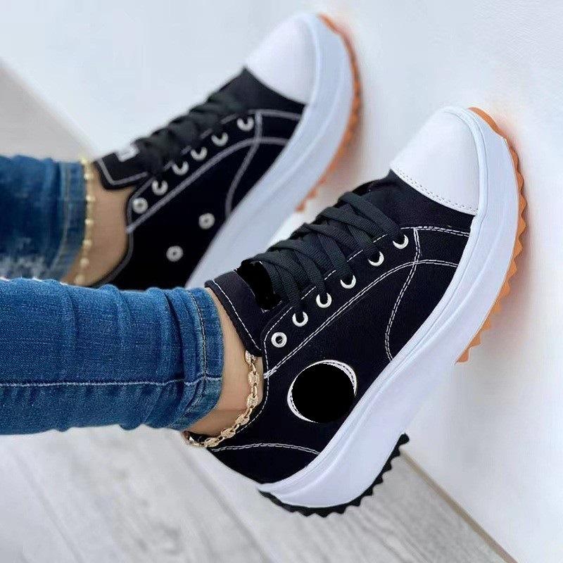 Shoes  Spring and Autumn New Canvas Shoes Breathable High-top Casual  Shoes Thick-soled Lace-up Heightening Shoes