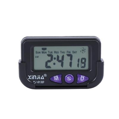 Tragbar Mode Datum Schwarz Taschenformat Reise Digital Elektronischer Stoppuhr Auto Wecker