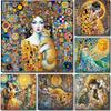 Gustav Klimt Kunstposter Drucke Für Wohnzimmer Heimdekoration Abstrakte Frau Leinwandbild Moderne Blumen Mädchen Leinwand Wandkunst