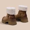 Thick-soled non-slip Martin boots women's 2025 new winter Korean version thin thermal cotton shoes women's fashion snow boots