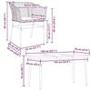 VidaXL Ensemble à manger de jardin et coussins 5 pcs noir rotin verre 3334501