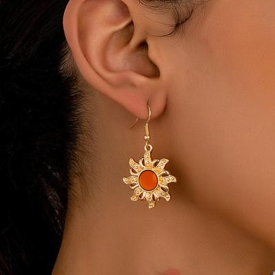 Boucles d'oreilles tournesol vintage