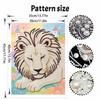 DIY Pearl Art Lion Painting Kit 5D Crystal Rhinestone Embroidery for Bedroom Living Room Wall Decoration Handmade Craft
