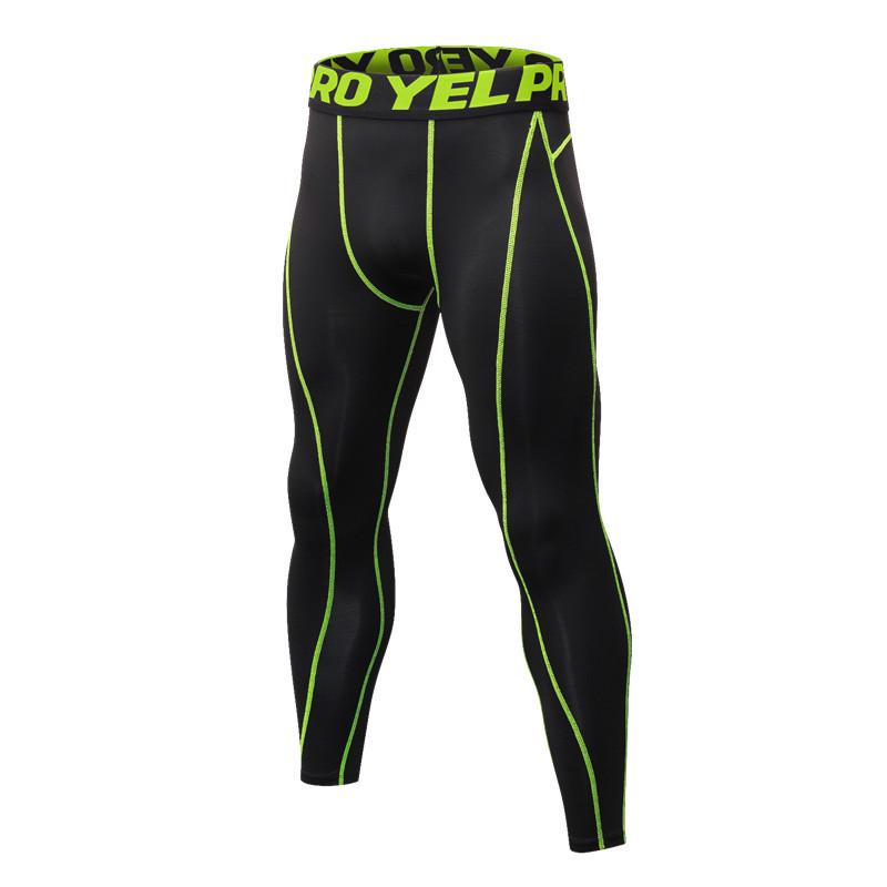 Men's Pro Sports Fitness Running Pants - Sweat-Wicking, Breathable, Quick-Drying, Elastic Tights