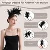 Feather Headband for Women Feather Fascinator Headband Cocktail Wedding Party