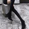 knee boots new autumn and winter high heels women's thin heels pointed high thin boots women's suede boots
