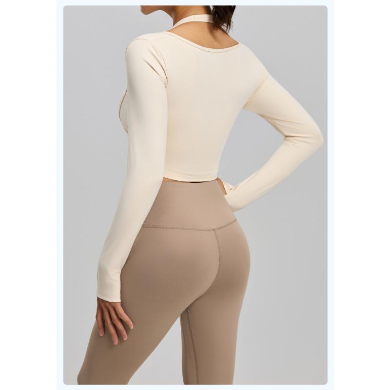 Halterneck Bra-free Yoga Wear Sports Top Outer Wear Fitness Clothes