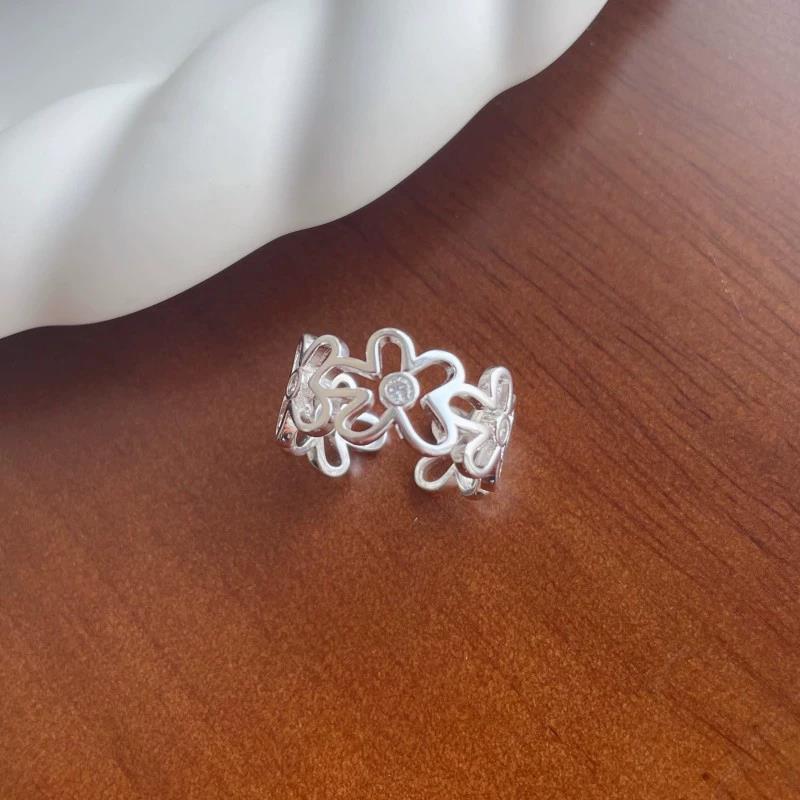 Hollow Flower Bow Ring: Elegant, Adjustable, Stackable Women s Index Finger Jewelry Adjustable Open