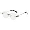 Vintage Rimless Round Metal Sunglasses Women Men Fashion Luxury Brand Designer Sun Glasses Leisure Travel Lady Man Eyewear Uv400