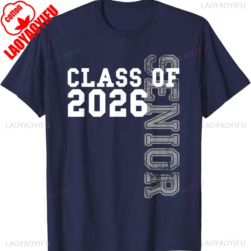Class of Senior Graduation Student Simple Letters Graphic TShirts Commuter Allmatch Casual Style Regular Short Sleeve