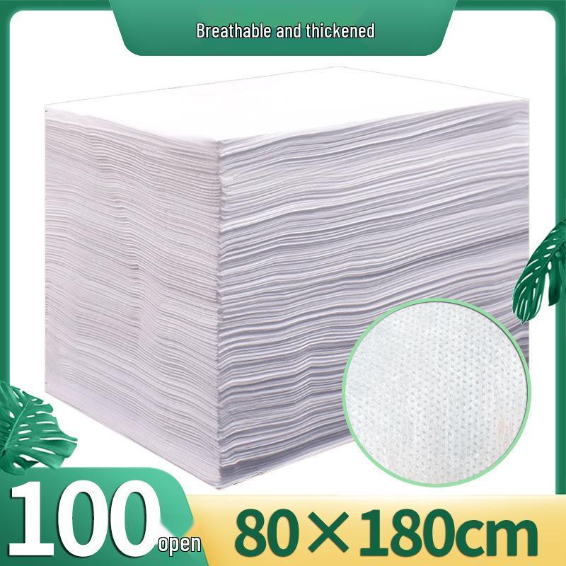 Waterproof Oilproof Disposable Bed Sheets with Hole - Non-Woven, Breathable, 100-Pack