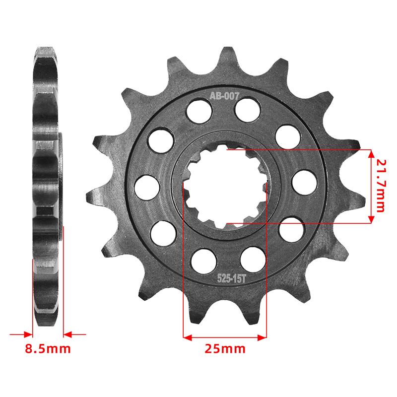 525 15T 41T Motor Bike Front Rear Sprocket Gear Wheel Cam for Kawasaki NINJA 1000 SX -2024 Z1000 SX ZX1000 GDF Ninja 1000 front 15T