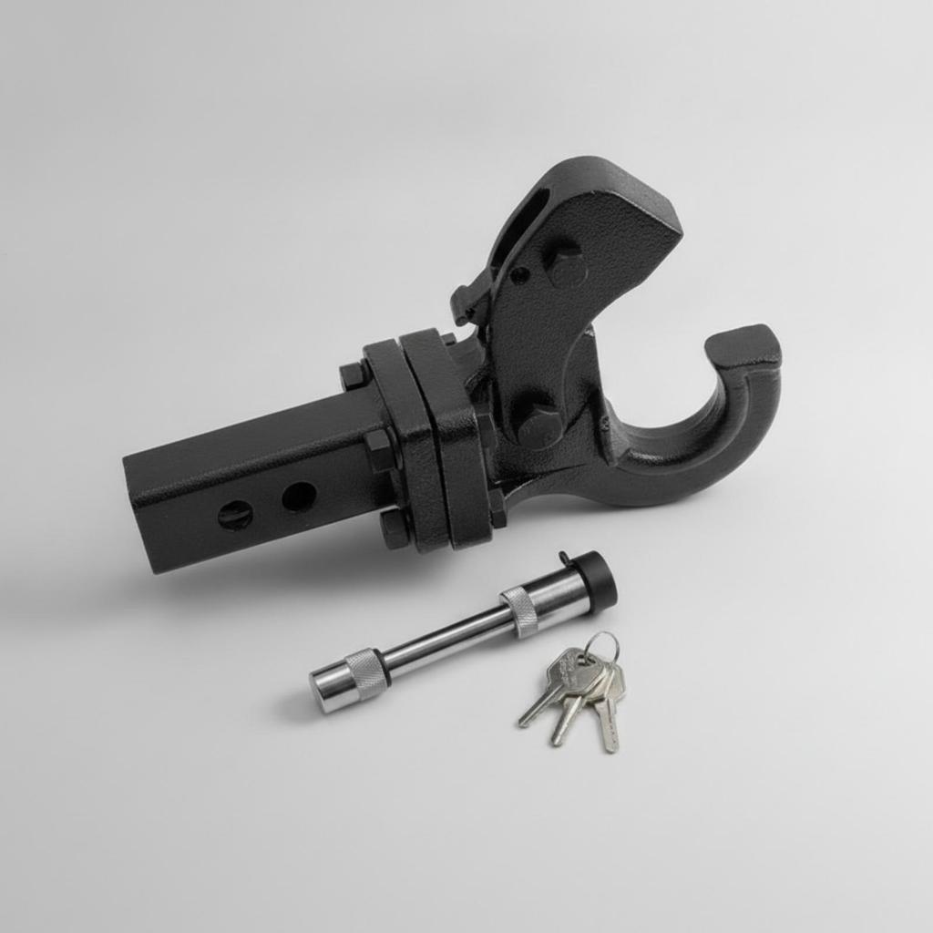 Textured Tow Hitch Attachment Heavy-Duty Construction, Arm with Hook,