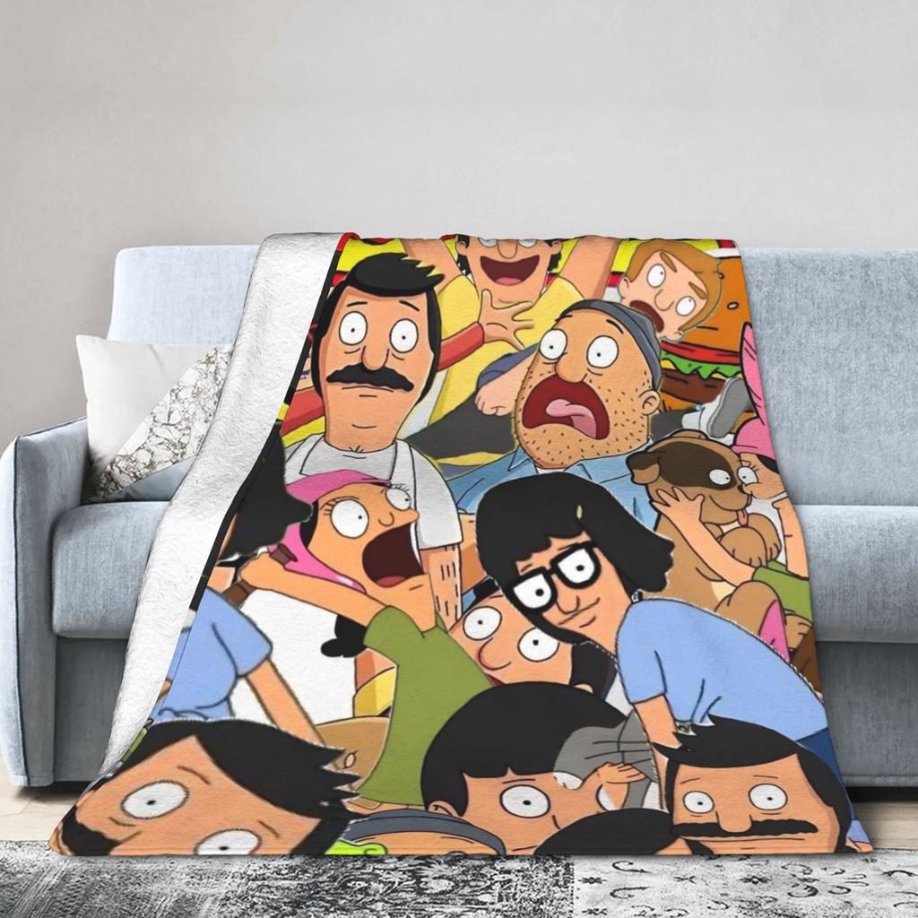 Bob Burgers  Plush Blanket Child  Flannel Throw Blanket For Living Room Warm Soft Design Quality Bedspread Gift
