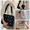 Embroidered Bow Business Briefcases File Folder Laptop Bag Portable Document Tote Bolsas  Men