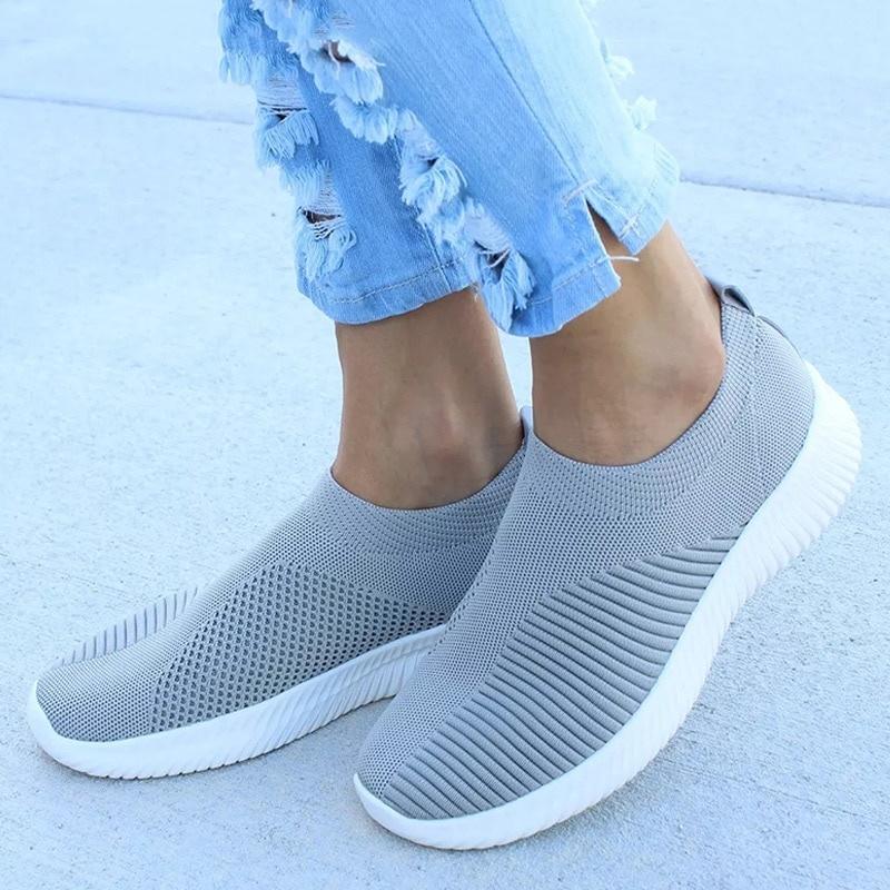 Outdoors Women&Men Sneakers Knit Sock Running Shoes Breathable Slip On Shoes Outdoors
