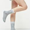 DAVE&DAZE Two-Line Sports Crew Socks in Gray