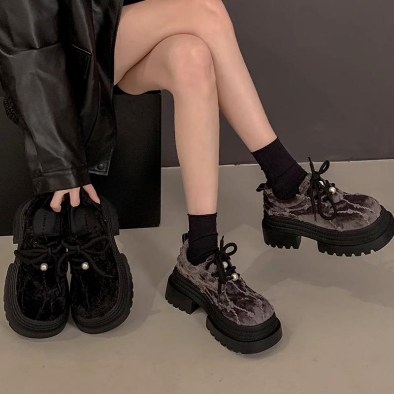 Fashion Women's Shoes Round Toe Platform Pearl Ladies Pumps Footwear Popular Comfortable and Elegant High Quality Quick Delivery