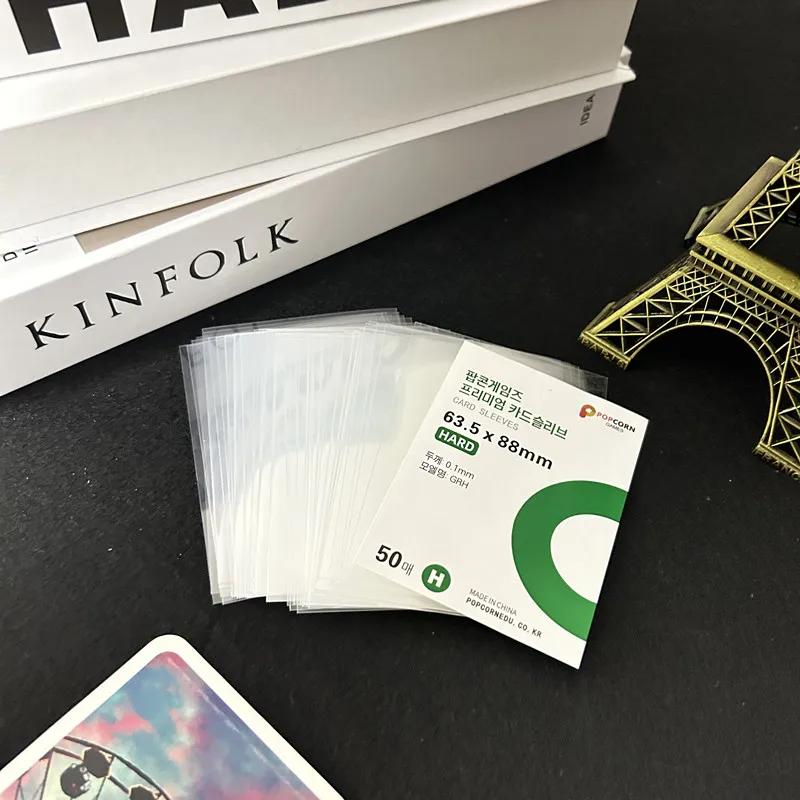 Korea Clear Kpop Photo Card Sleeve Anti-scratch Transparent Protector Bag For Popcorn Diy Game FootBall Korean idol Card Holder