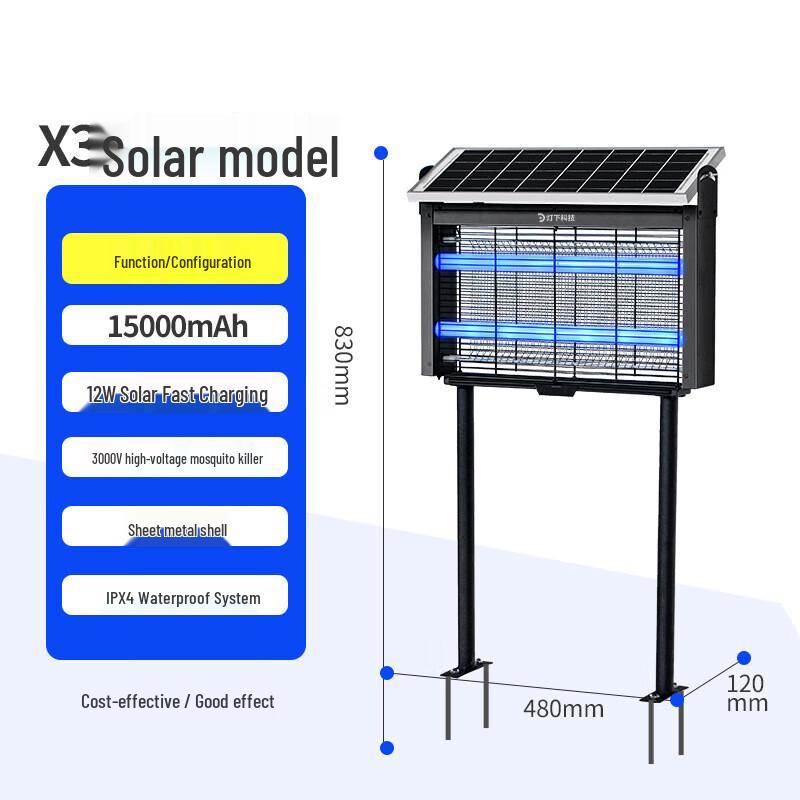 Outdoor Solar Mosquito and Insect Killer Lamp