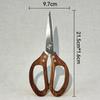 Stainless Steel Kitchen Scissors Acacia-Handled Chicken Bone Shears Multi-Purpose Cutting Meat Fileting Fish Kitchen Shears