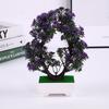 Simulated Heart Shaped Chrysanthemum Fake Flowers Plants Potted Desktop Decor