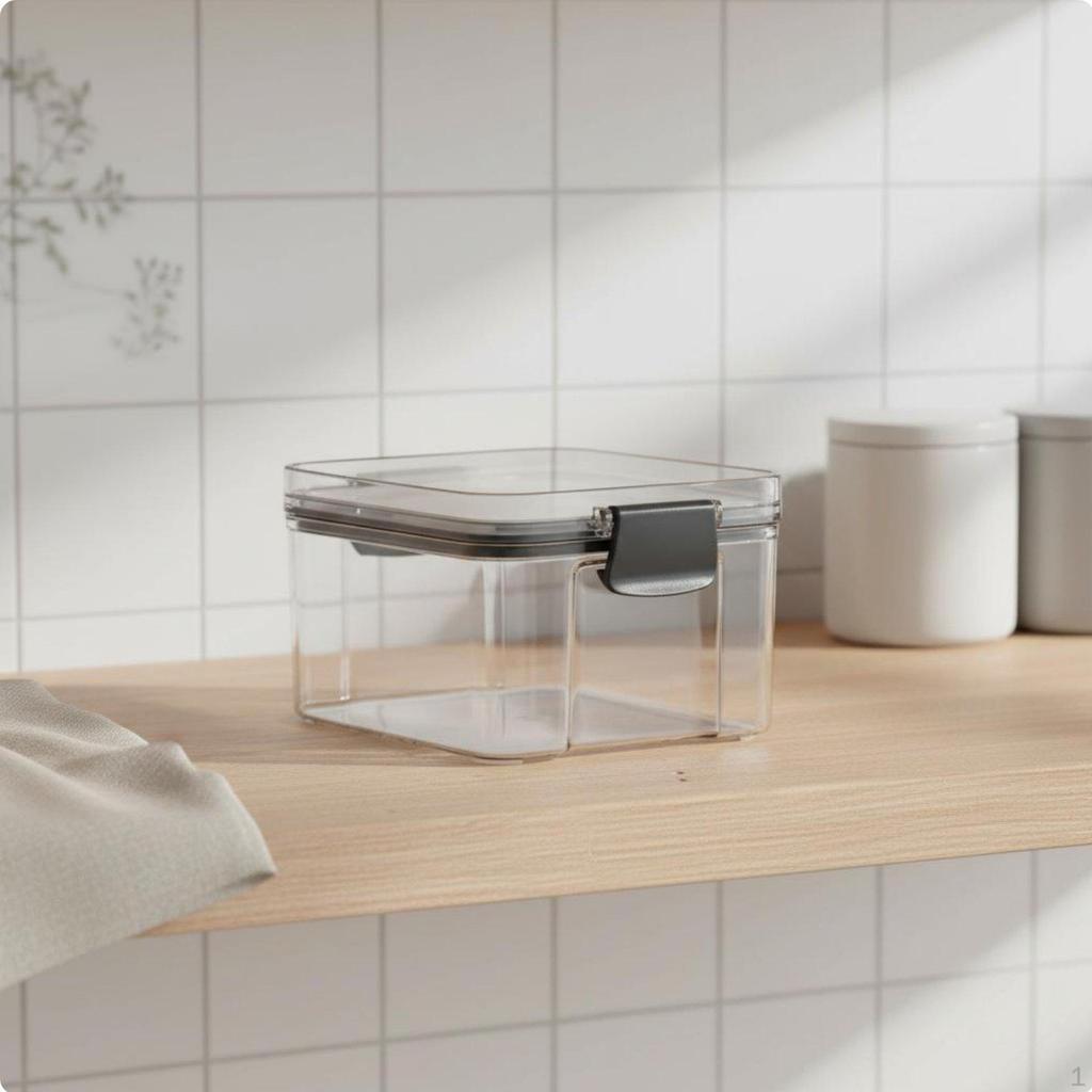 Clear Canister HumidityResistant Dry Food Storage Goods Jar for