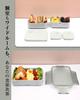 Large Capacity 1100ml Lunch Box with 3 Suitable for Men and Women Compartments, Leak-Proof, Microwave-Safe, Gray,