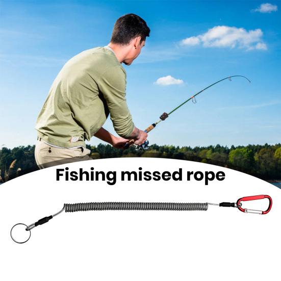 1 Set Rod Release Rope Toughness High Stretch Strong Pulling Force Quick Release Fishing Keychain Ring Hook Fishing Enthusiasts