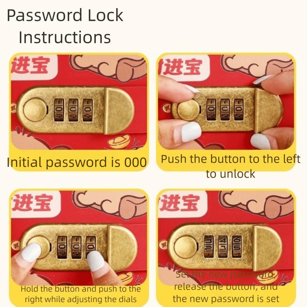 Cartoon Capybara Saving Money Binder with Password Lock Account Book  Girls Boys